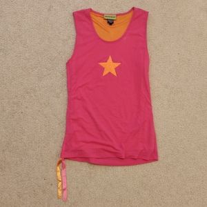 🌸 Girl's Pink/Orange Jersey Like Tank Top